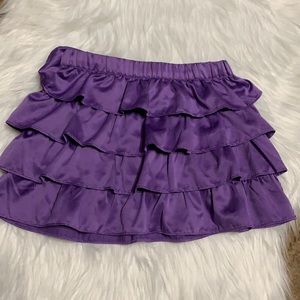 Cherokee Sz XS 4/5 Skirt Four Layer Ruffle Purple